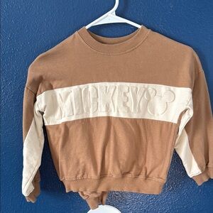 Brown and Cream Mickey Sweatshirt